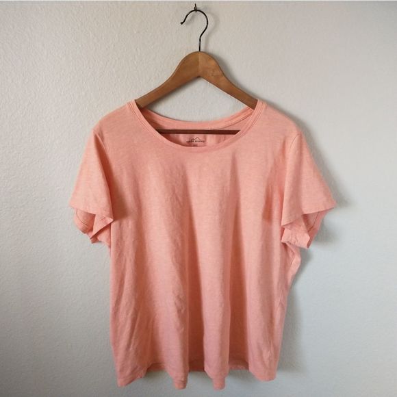 3 for $20 | Eddie Bauer Women's Scoop Neck Modal Blend Tee in Peach | XXXL - Picture 1 of 5